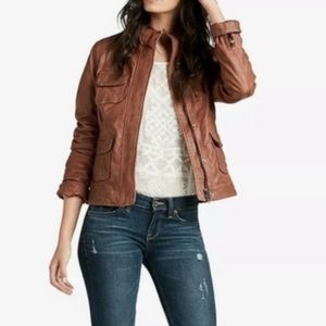 Lucky Brand Brown Authentic Lamb Leather Jacket Size S